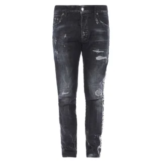 Dsquared2 - Skater-jeans Mit Saumband In Schwarz