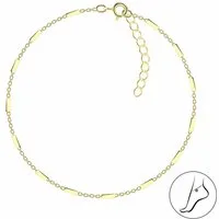 ALEXANDER YORK Fußkette STAB in Gold, 925 Sterling Silber
