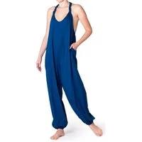PANASIAM Relaxhose Sommer Overall Urban Jumpsuit aus 100% Baumwolle loose fit Hosenanzug Latzhose Einteiler ärmellose Schlupfhose mit Taschen und weitem Bein