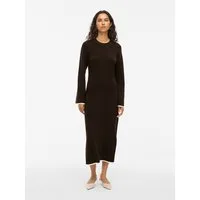 Vila Strickkleid VIKERRY O-NECK L/S KNIT MAXI DRESS-NOOS Materialmix, regular fit