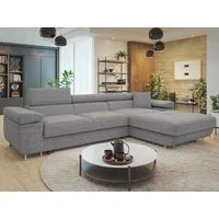 MIRJAN24 Ecksofa Torezio Mini, mit Bettkasten und Schlaffunktion, Einstellbare Kopfstützen, 280x170x70-90 cm