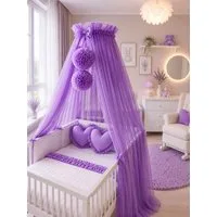 Baby Fancyroom Betthimmel Betthimmel aus 12 Meter Tüll aus 1. Klasse für Kinderbett Gitterbett, Himmel für Babybett Kinderbett