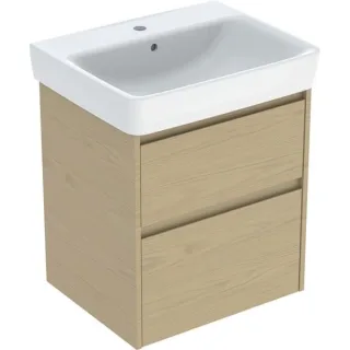 Geberit Renova Plan Set Waschtisch mit Unterschrank, zwei Schubladen: 60x69.7x44.6cm, 504036PS1 504036PS1