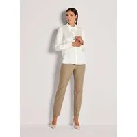 MADELEINE Hemdbluse Elegante Viskosebluse mit verdeckter Knopfleiste Fließender Stoff mit Hemdkragen, langen Ärmeln, breite Manschetten