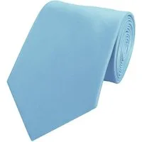 Fabio Farini Krawatte Herren Krawatten Blautöne - klassische Männer Schlipse in 8cm Breite (ohne Box, 1-St., Unifarben) Breit (8cm), Hellblau Himmelblau Uni Einfarbig - Uranus