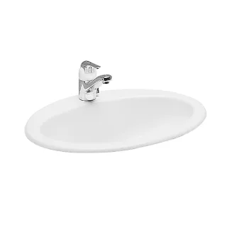 LAUFEN Einbauwaschtisch von oben, Indova, 610x480, weiß, 81139.2, 8113920000001 H8113920000001