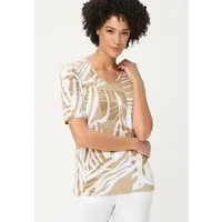 Olsen T-Shirt mit Panneaux-Print