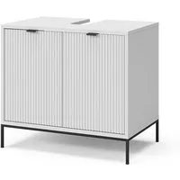 Vicco Waschbeckenunterschrank Eliza, Weiß/Weiß, 70 x 63 cm mit 2 Türen (1-St)