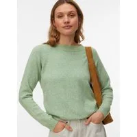 Vero Moda Rundhalspullover VMDOFFY LS O-NECK BLOUSE GA NOOS Materialmix, regular fit