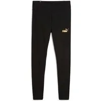 PUMA Leggings ESS TAPE MINIMAL GOLD LEGGINGS sportlicher Stil, mit Foliendruck, mit Reißverschluss