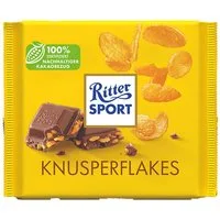 Ritter SPORT Schokolade, Ritter Sport Knusperflakes Sahneschokolade mit Cornflakes 100g