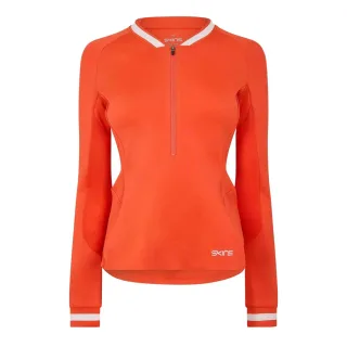 Skins - Base Layer Oberteil für Damen, mit kurzem Reißverschluss (Rot)