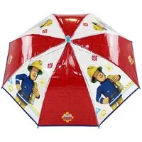 Feuerwehrmann Sam Stockregenschirm Stockschirm rot-transparent Feuerwehrmann Sam Kinder Regenschirm
