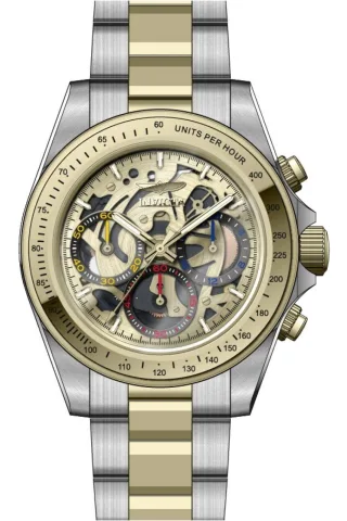 Invicta Speedway 50276 Herren Uhr - Quartz Bewegung - Edelstahl mit goldenem Zifferblatt - 39 mm
