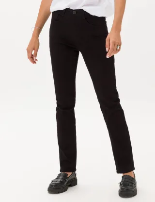 Brax Damen Five-Pocket-Hose Style CAROLA CLEAN PERMA BLACK, denim perma schwarz, Gr. 36K