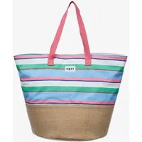 Roxy Strandtasche WAIKIKI LIFE, mit doppeltem Henkel, gestreifte Optik, aus Baumwollmischung