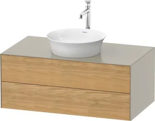 Duravit White Tulip Konsolenwaschtischunterbau wandhängend Natur Eiche & Taupe Matt & Seidenmatt 100 WT49860H5600010