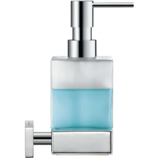 Duravit Karree Seifenspender 0099541000 7 x 12,4 cm, Wandmontage, Glas weiß matt, Halter chrom