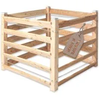 Gartenwelt Riegelsberger Komposter Moderner Komposter Lärchenholz Massivholz Steckkomposter, BxTxH: 80x80x80 cm