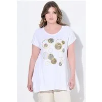 MIAMODA T-Shirt T-Shirt A-Linie Kreise mit Glitzer