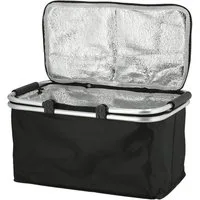 Spetebo Einkaufskorb Thermo Einkaufskorb 30 Liter schwarz - 48 x 24 cm, 30 l, Einkaufstasche klappbar mit Kühlfunktion