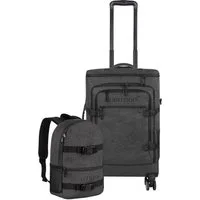 normani Reisetasche, Handgepäck Trolley Set mit Backpack