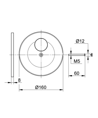 EICHELBERG Wandrosette 440432 für Unterputz-Brausebatterie MultiFlow chrom, 44043226 44043226