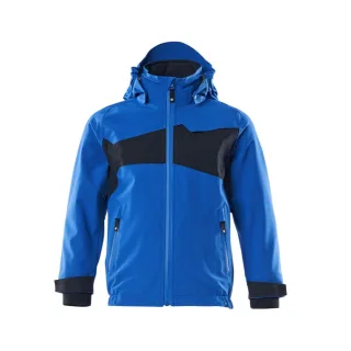 MASCOT Hard Shell Jacke für Kinder ACCELERATE Azurblau / Schwarzblau 164 - 18901-249-91010-164