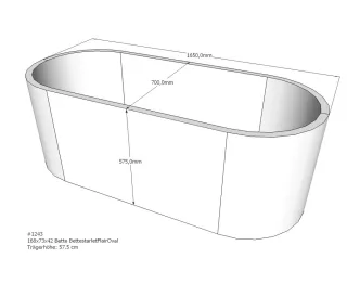 Neuesbad Wannenträger für Bette Starlet Flair 168x73 oval SW13614