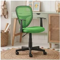 IDIMEX Schreibtischstuhl STUDIO, für Kinder, ergonomisch, höhenverstellbar mit Armlehnen Dunkelgrün