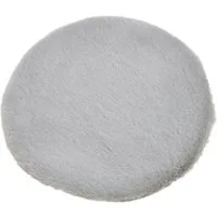 matches21 HOME & HOBBY Fellteppich Rundes kurzflor Deko-Fell Sitzkissen 34 cm in grau für Stühle, rund, Höhe: 20 mm, Flauschiges Kunstfell als Fell-Teppich Stuhl-Überwurf Sitzauflage