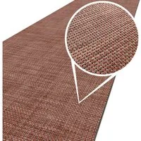ANRO Küchenläufer Hochwertig Outdoorläufer Teppich TATAMI Läufermatte, Eckig, Höhe: 3 mm, Rattanoptik