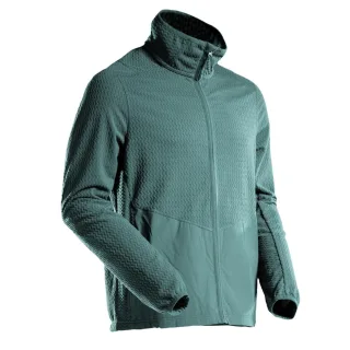 MASCOT Herren Microfleece Pullover mit Reißverschluss CUSTOMIZED Hell Waldgrün XS - 22803-639-35-XS