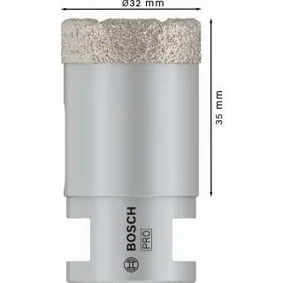 Bosch PRO Diamanttrockenbohrer Dry Speed Best for Ceramic, 32 x 35 mm - 2608587120