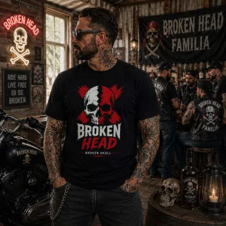Broken Head Skull T-Shirt