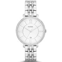 Fossil Quarzuhr JACQUELINE ES3545, Armbanduhr, Damenuhr, Datum, analog, Edelstahlarmband