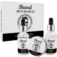P-Beauty Cosmetic Accessories Bartpflege-Set mit Shampoo Bartöl Pflegebalsam Wachs Geschenkset Männer, 1-tlg.