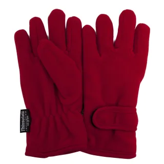 FLOSO Mädchen Kinder/Kinder einfache thermische Thinsulate Fleece Handschuhe (3M 40g) (Rot)