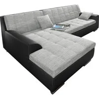 DOMO collection Ecksofa TREVISO viele Bezüge, auch in Cord, L-Form, 267x178 cm, wahlw. mit Bettfunktion, inkl. Zierkissen, Unser Dauertiefpreis