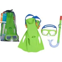 BESTWAY Tauchset Tauchset Maske, Schnorchel, Flossen Grün Bestway 25019