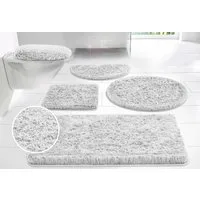 OTTO home Badematte Micro exclusiv, Badvorleger, Badezimmer Teppich, Höhe 55 mm, rutschhemmend beschichtet, schnell trocknend, strapazierfähig, fußbodenheizungsgeeignet, Polyester, rund, Badteppich, Badematten auch als 3 teiliges Set & rund erhältlic