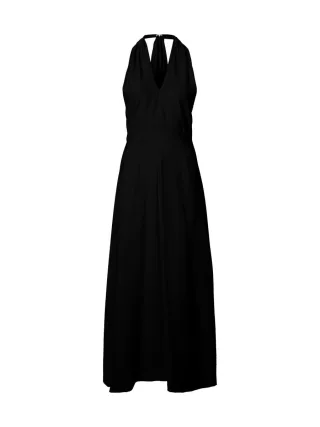 Selected - Elegantes Neckholder-Maxikleid - Slflisa schwarz - Gr. - 34