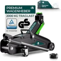 CargoVA® Rangierwagenheber Wagenheber 2T hydraulisch, TÜV, 130–330 mm Hubhöhe, PKW & SUV, max. Hubhöhe: 33 cm, Einzelgerät, 2T hydraulisch, TÜV, Q235-Stahl, 130–330 mm, präzise & robust