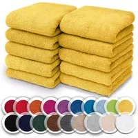 NatureMark Seiftuch 10er-Set Seiftücher 30x30cm 100% Baumwolle, (10-St), Frottier Waschlappen Seiflappen 30 x 30 cm, Gelb