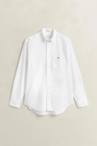 GANT - Classic Regular Fit Popeline Hemd white - Gr. - S