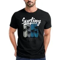 Neverless Print-Shirt Herren T-Shirt Surfing California Malibu Beach Sommer Strand Palmen mit Print