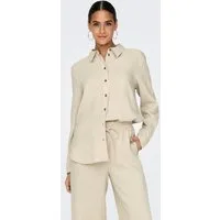 JDY Hemdbluse JDYSAY L/S LINEN LOOSE SHIRT WVN NOOS