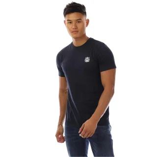 Aquascutum - T-Shirt für Herren, Rundhalsausschnitt (Marine/Weiß)
