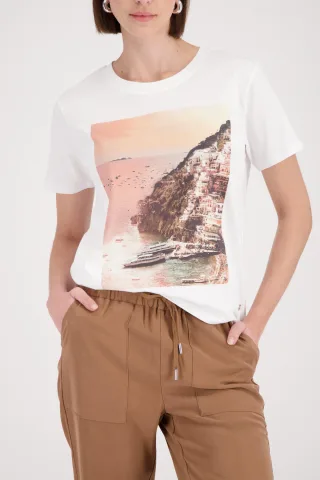monari - T-Shirt mit Landschafts-Print - Gr. - 40