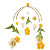 CLTYQ Mobile Windspiele, Tierchen Waldtiere Bettglocke aus Filz, (1-tlg), Babybett Bettglocke Anhänger Mobile Babyzimmer Deko